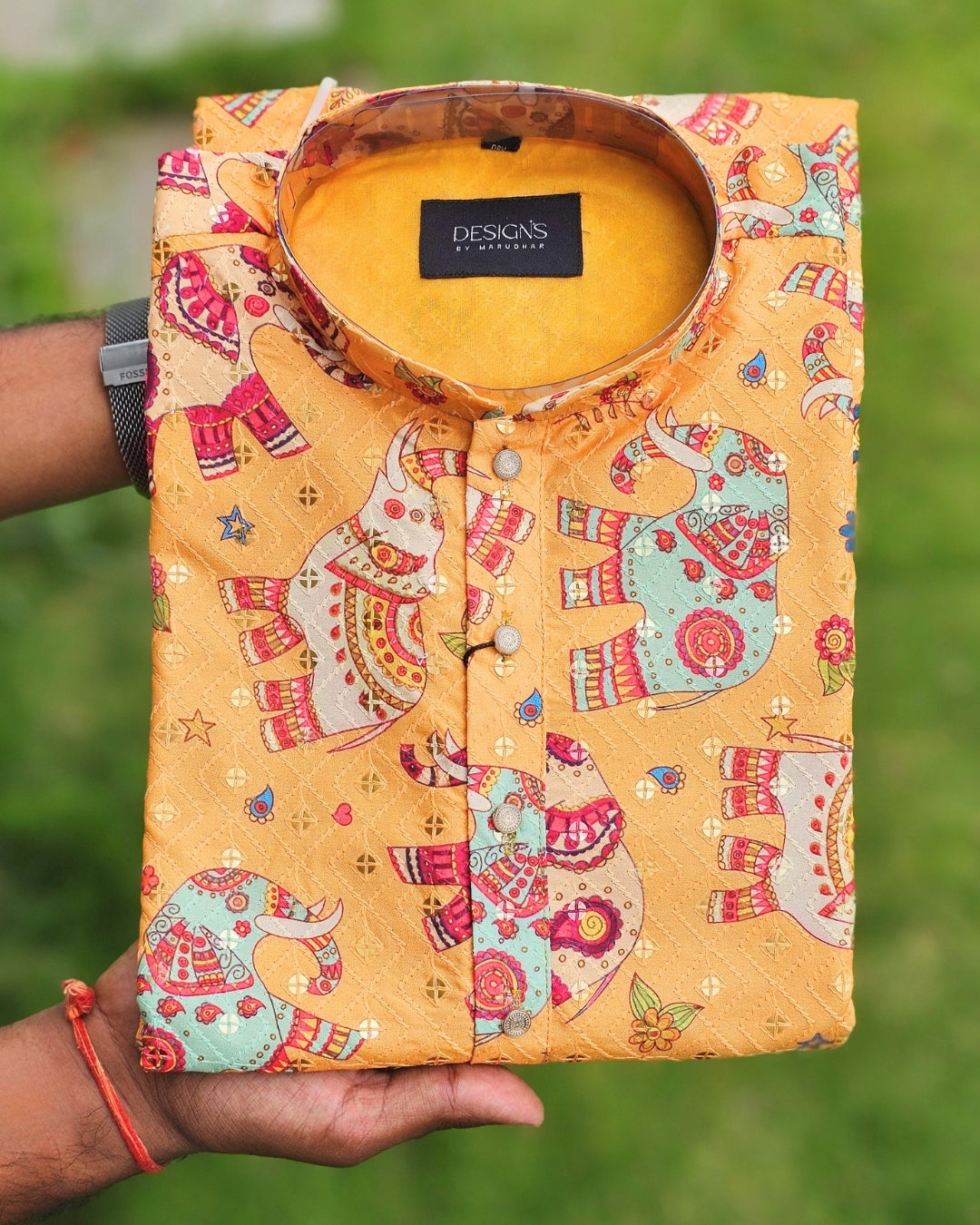 Royal Elephant Print Kurta