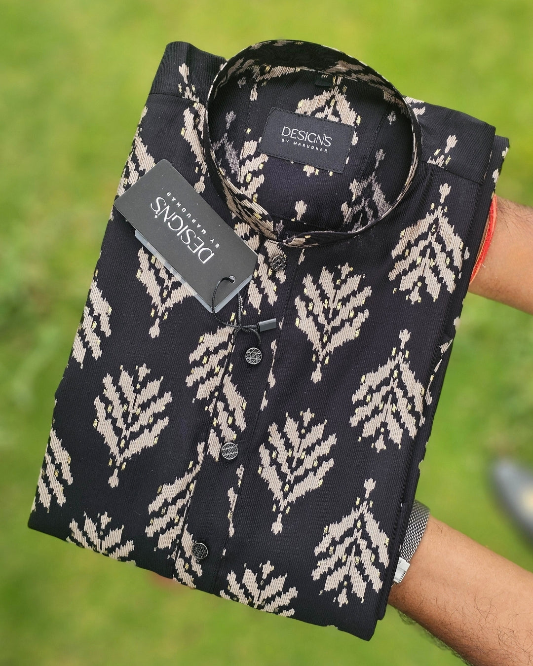 Midnight Botanical Printed Kurta