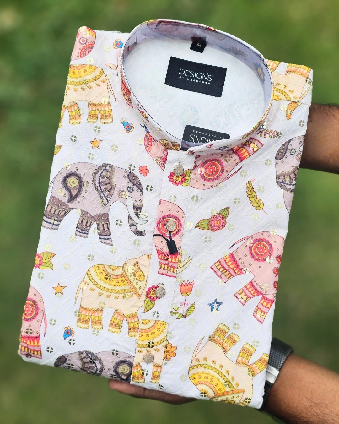 Royal Elephant Print Kurta