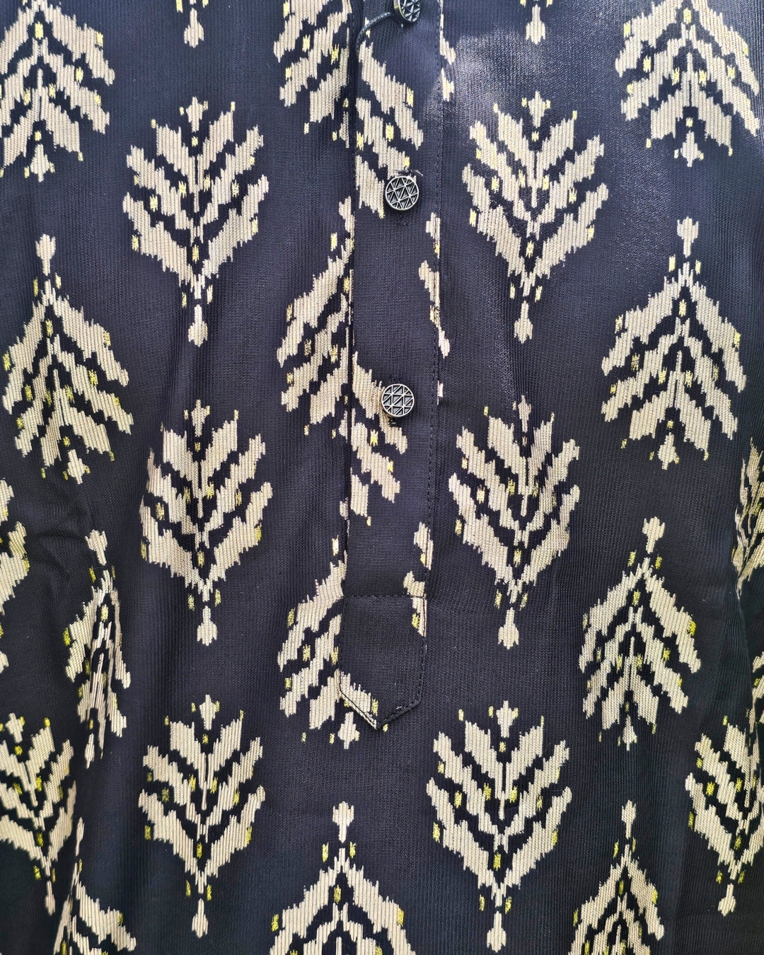 Midnight Botanical Printed Kurta