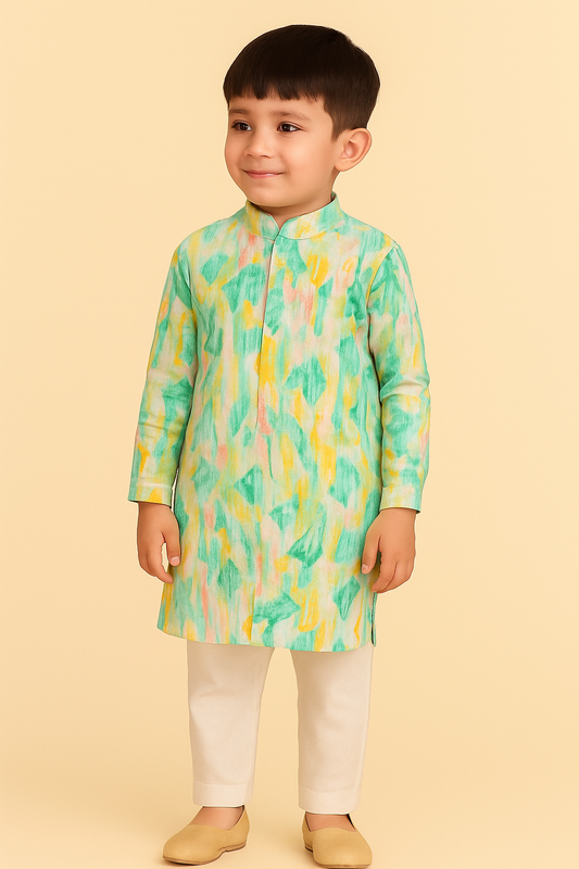 Kids - Tie Dyed Watercolor Kurta